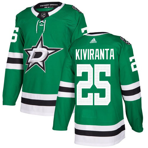 Adidas Men Dallas Stars #25 Joel Kiviranta Green Home Authentic Stitched NHL Jersey